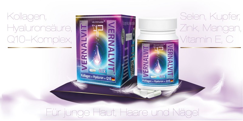 VERNALVIT Месячный курс для омоложения кожи, волос и ногтей, 60 капс