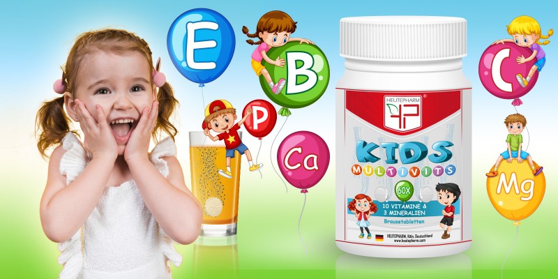 KIDS MULTIVITS Мультивитаминный и минеральный комплекс для детей и подростков, 60 табл